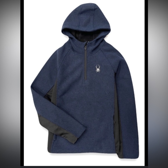 Spyder frontier navy and black quarter zip up size extra large - Picture 1 of 8